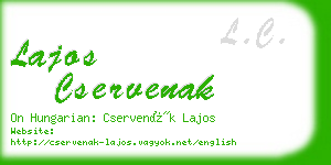 lajos cservenak business card